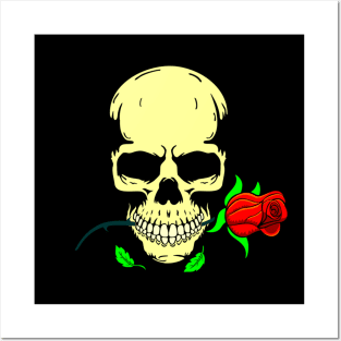 Skull N Roses Posters and Art